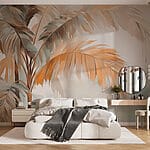 Fototapeten Palmen im Nebel