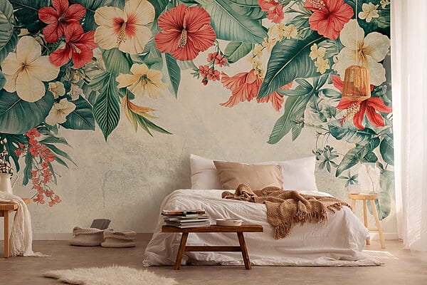 Lebendige Blüten erhellen den Hintergrund Lebendige Blüten erhellen den Hintergrund