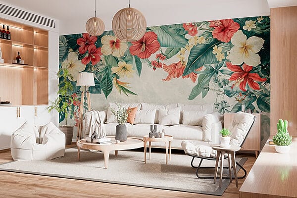 Lebendige Blüten erhellen den Hintergrund Lebendige Blüten erhellen den Hintergrund