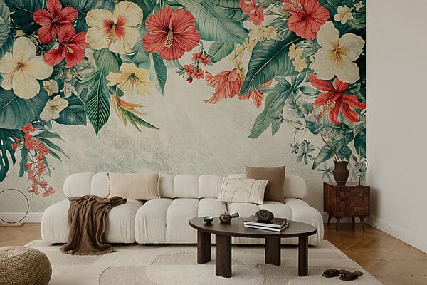 Lebendige Blüten erhellen den Hintergrund Lebendige Blüten erhellen den Hintergrund