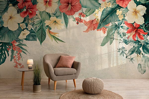 Lebendige Blüten erhellen den Hintergrund Lebendige Blüten erhellen den Hintergrund