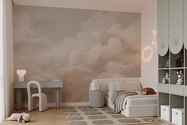 Cloudy sky with a person in the background