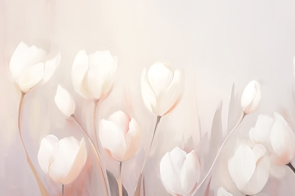 Malerei von weißen Blumen Malerei von weißen Blumen