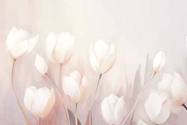 Malerei von weißen Blumen Malerei von weißen Blumen