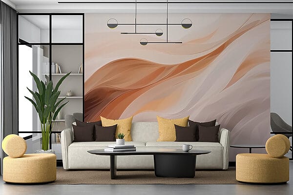 Soft waves of warm colors flowing