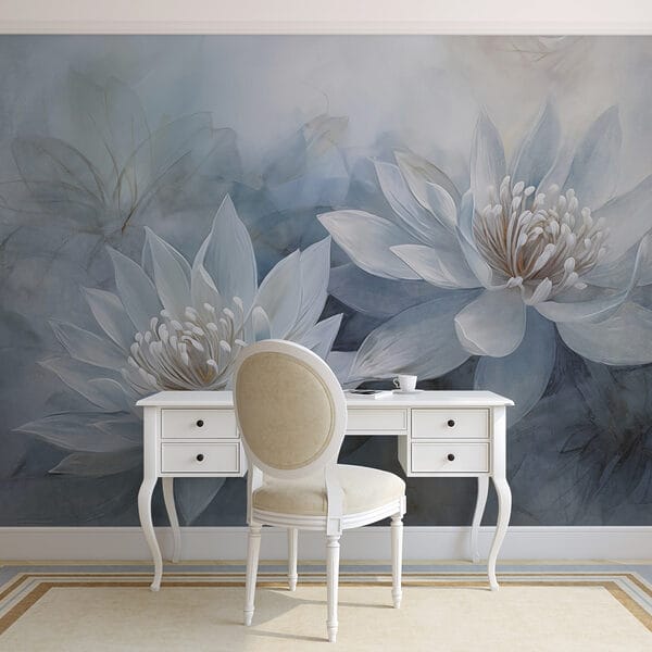 Malerei von weißen Blumen Malerei von weißen Blumen