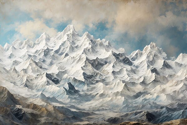 Bergkette mit Schnee Bergkette mit Schnee