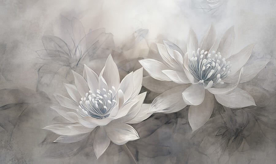 Zarte Blüten in sanften Farbtönen