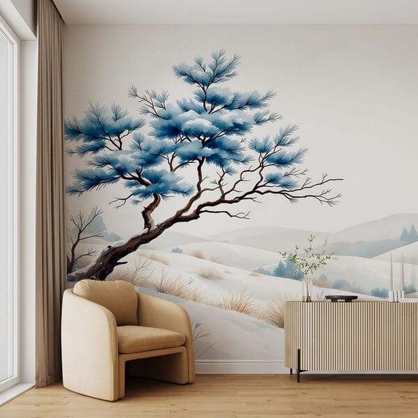 Baum in einer verschneiten Landschaft Baum in einer verschneiten Landschaft