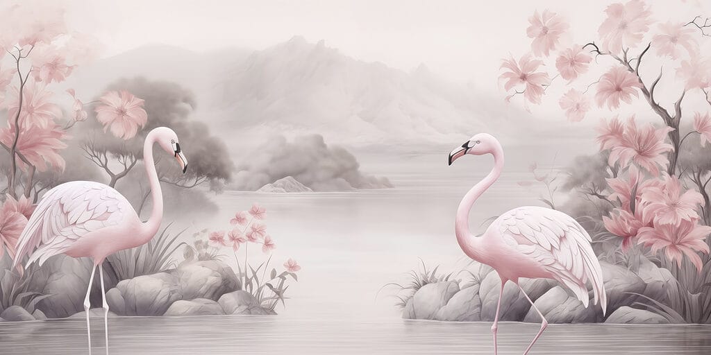 Flamingos in einem See Flamingos in einem See