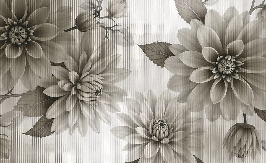 Elegantes florales Design in gedeckten Tönen