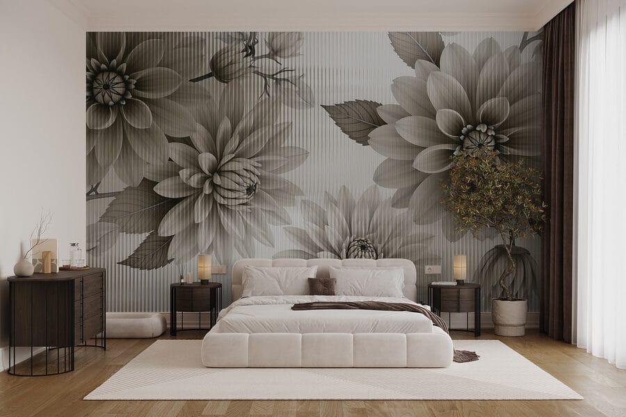 Elegantes florales Design in gedeckten Tönen