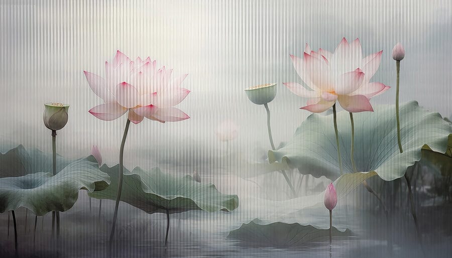 Gelassenheit zwischen Lotusblüten