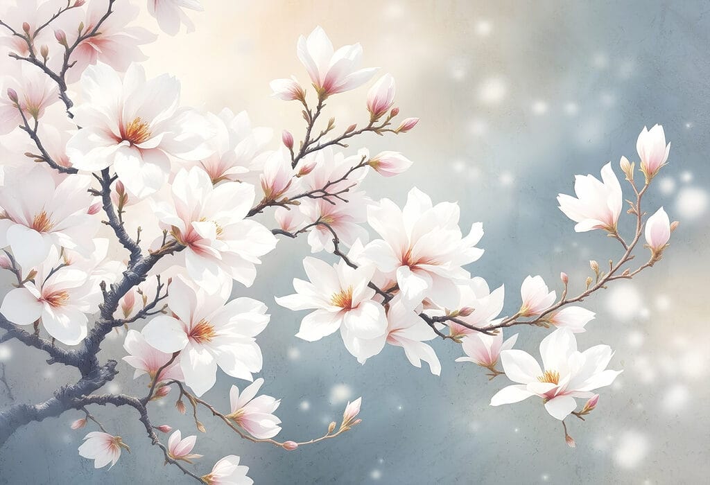 Baum mit weißen Blüten Baum mit weißen Blüten
