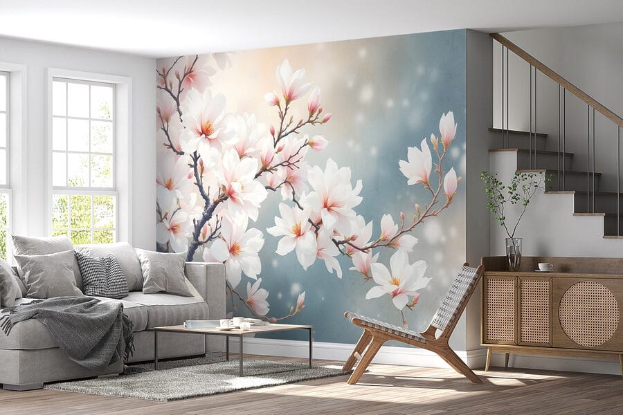 Baum mit weißen Blüten