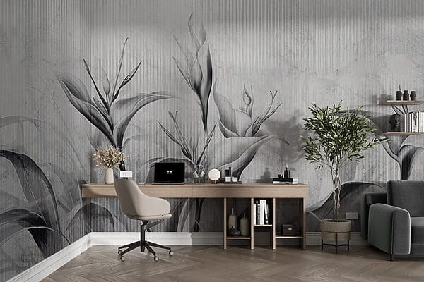 Schwarzes und weißes Bild von Blumen Schwarzes und weißes Bild von Blumen