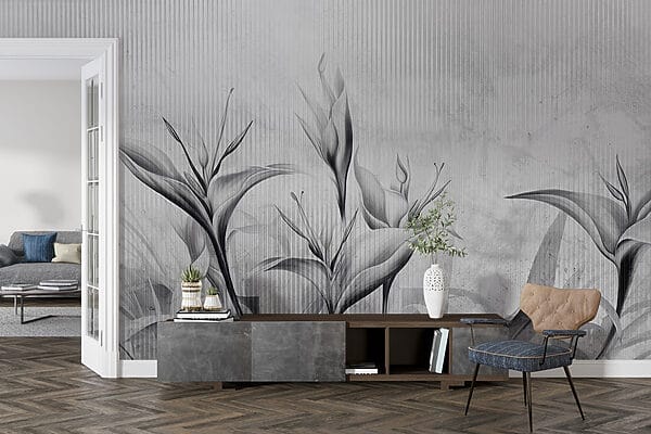 Schwarzes und weißes Bild von Blumen Schwarzes und weißes Bild von Blumen
