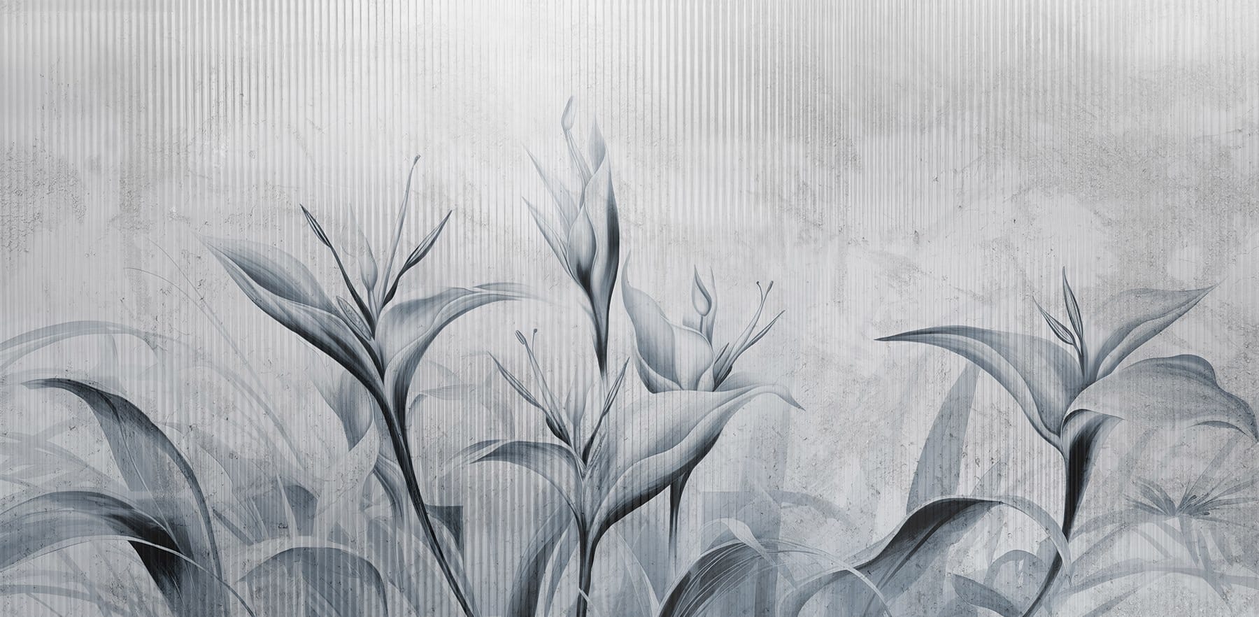 Painting of flowers on a wall Painting of flowers on a wall