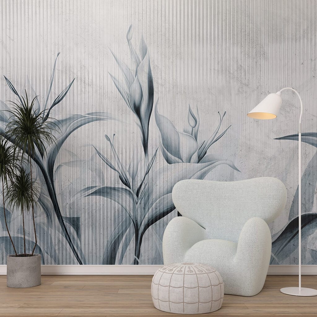 Painting of flowers on a wall Painting of flowers on a wall