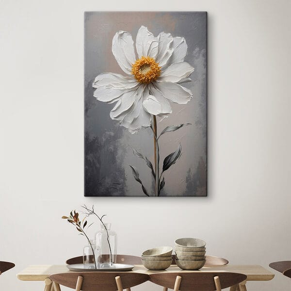 Wandbilder Weiße Blüte mit gelber Mitte (Artikelnummer: s42758) Wandbilder Wandbilder Weiße Blüte mit gelber Mitte (Artikelnummer: s42758)