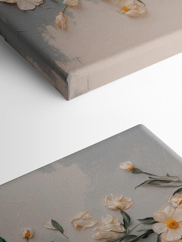 White flowers and green leaves