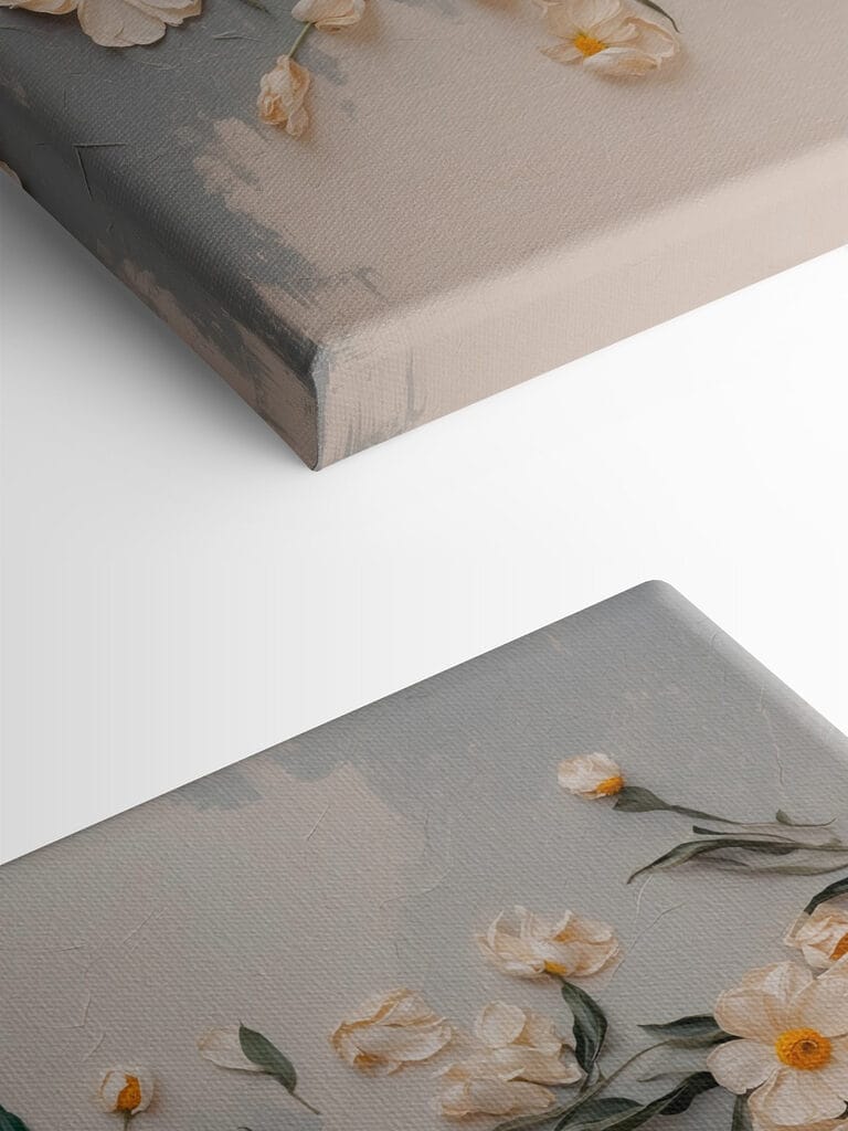 White flowers and green leaves