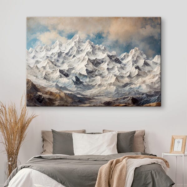 Bergkette mit Schnee Bergkette mit Schnee