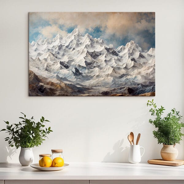 Bergkette mit Schnee Bergkette mit Schnee