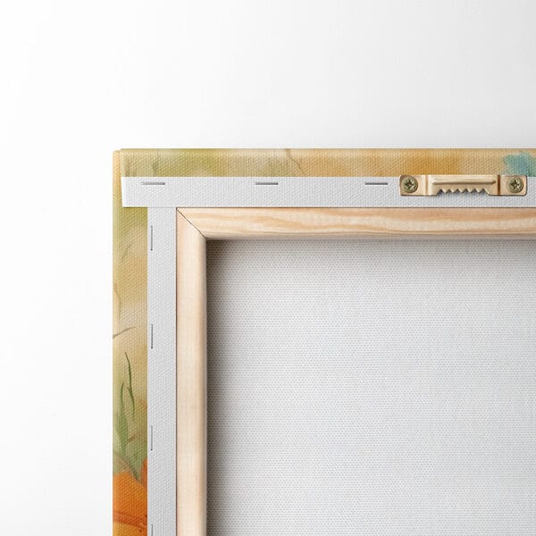 Painting of orange and white flowers