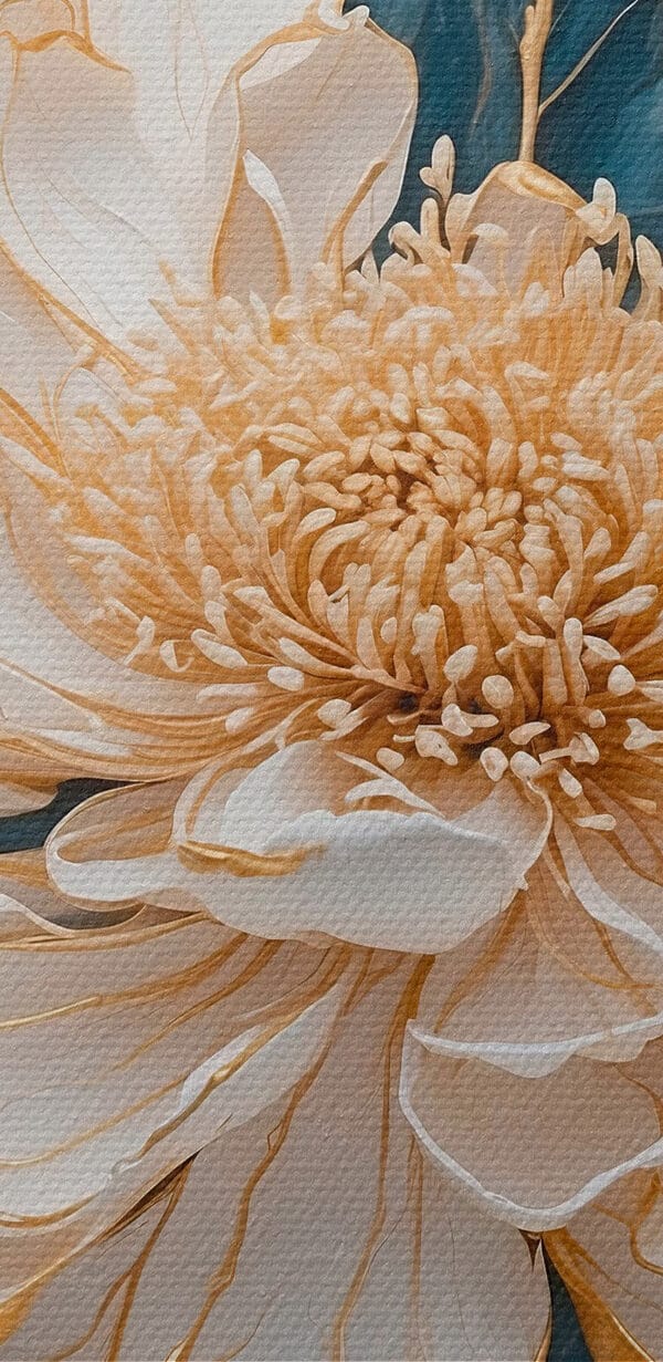 Gemälde einer weißen Blume Gemälde einer weißen Blume