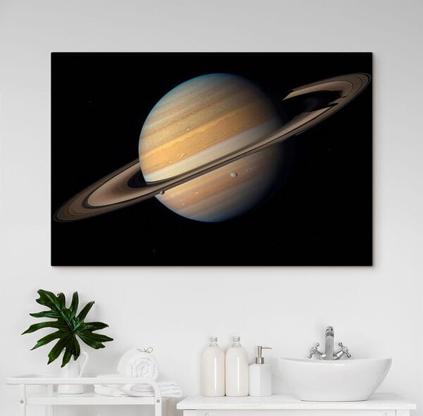 Planet mit Ringen um ihn herum Planet mit Ringen um ihn herum