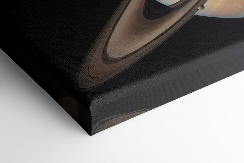 Planet with rings around it