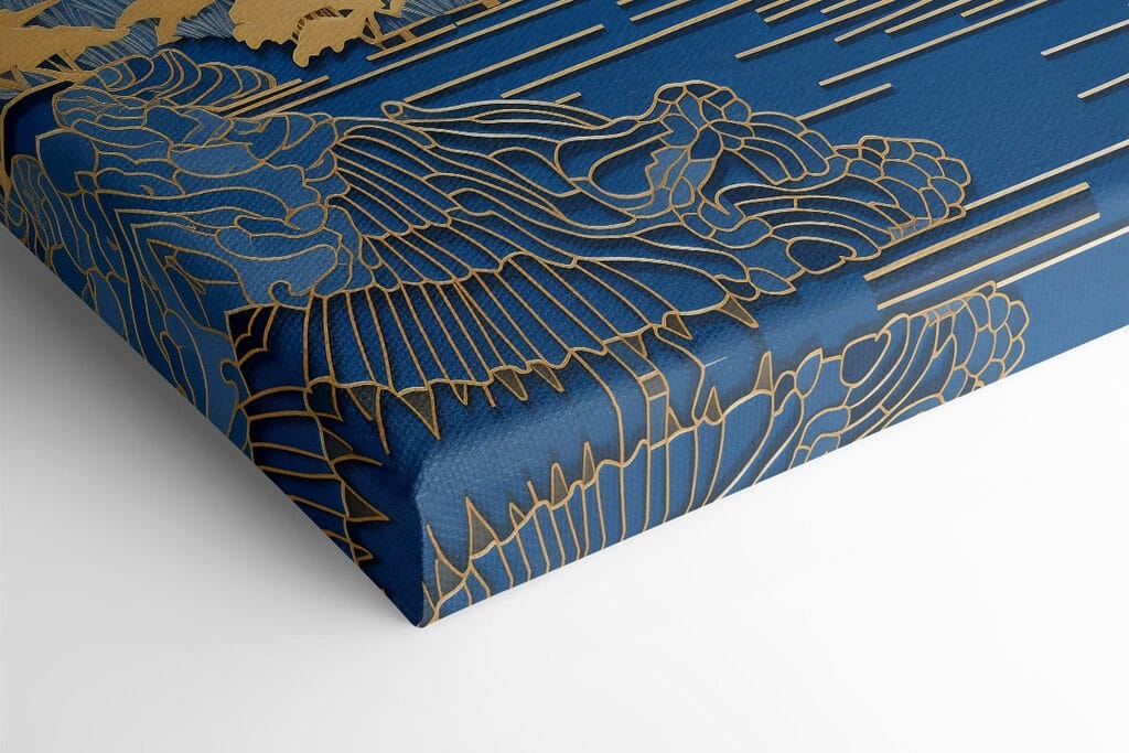 City skyline with vibrant colors