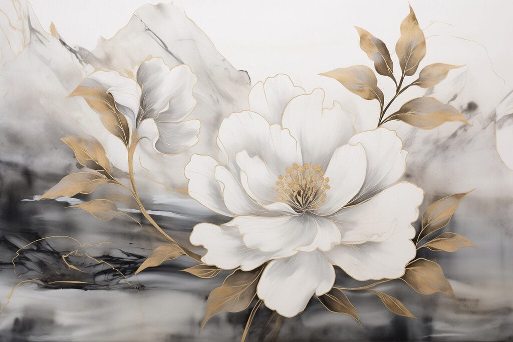 Painting of a flower Painting of a flower