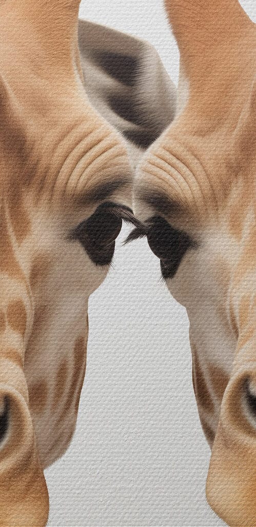 Two giraffes looking at the camera Two giraffes looking at the camera
