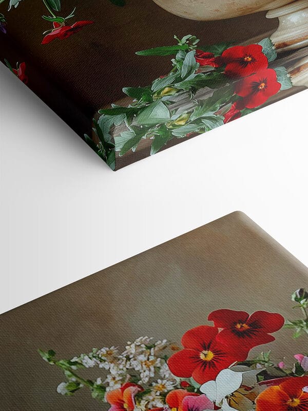 Vase mit bunten Blumen Vase mit bunten Blumen