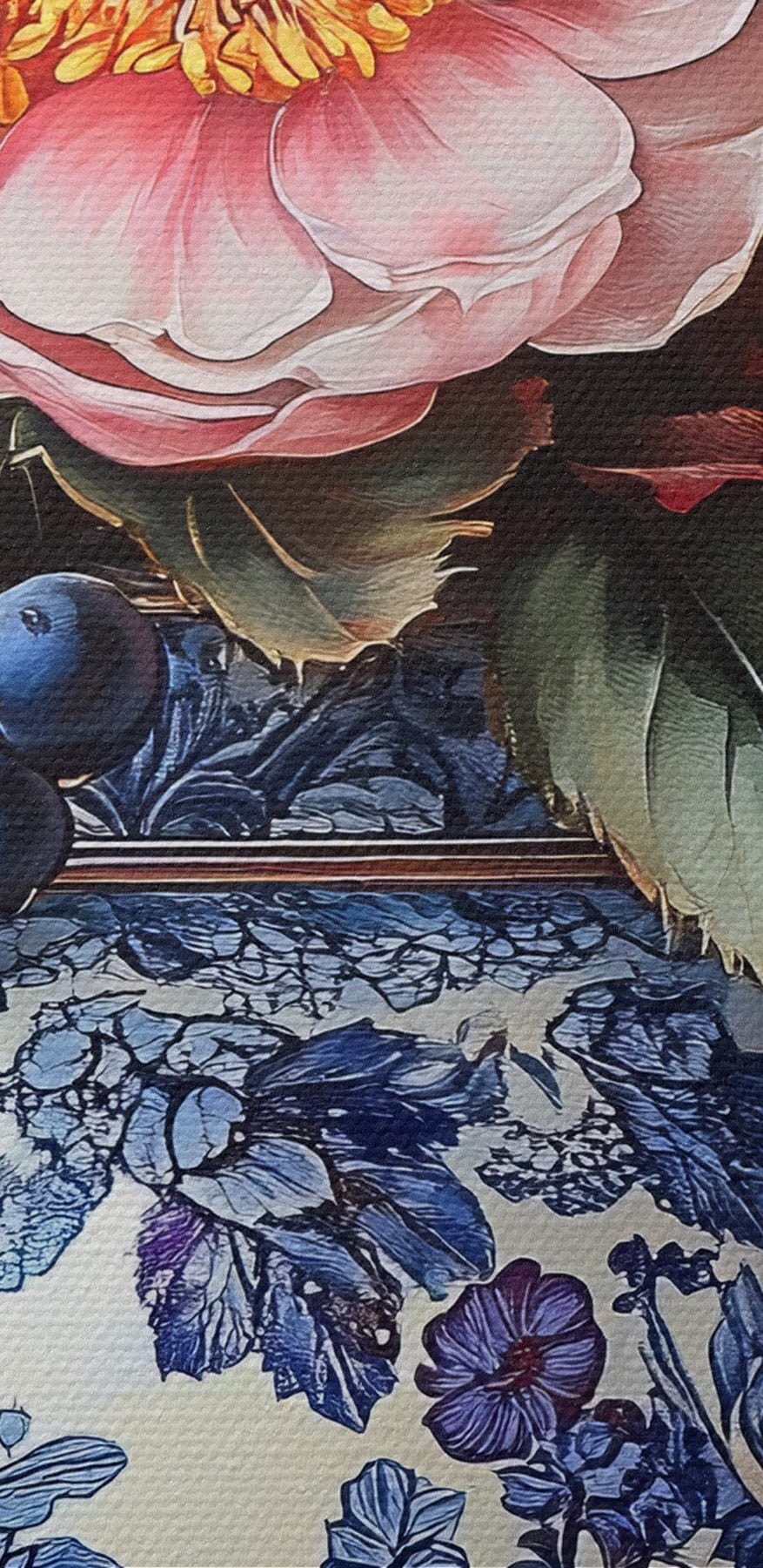 Gemälde von Blumen in einer Vase