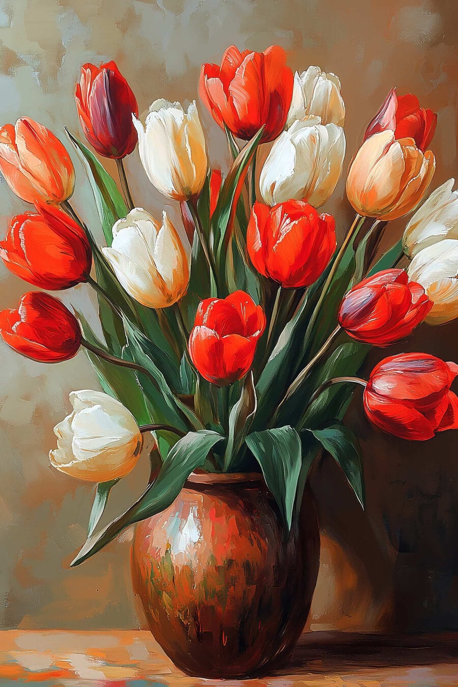 Gemälde von Blumen in einer Vase Gemälde von Blumen in einer Vase