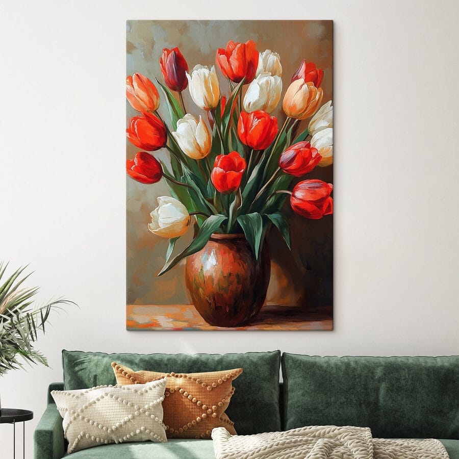 Gemälde von Blumen in einer Vase Gemälde von Blumen in einer Vase