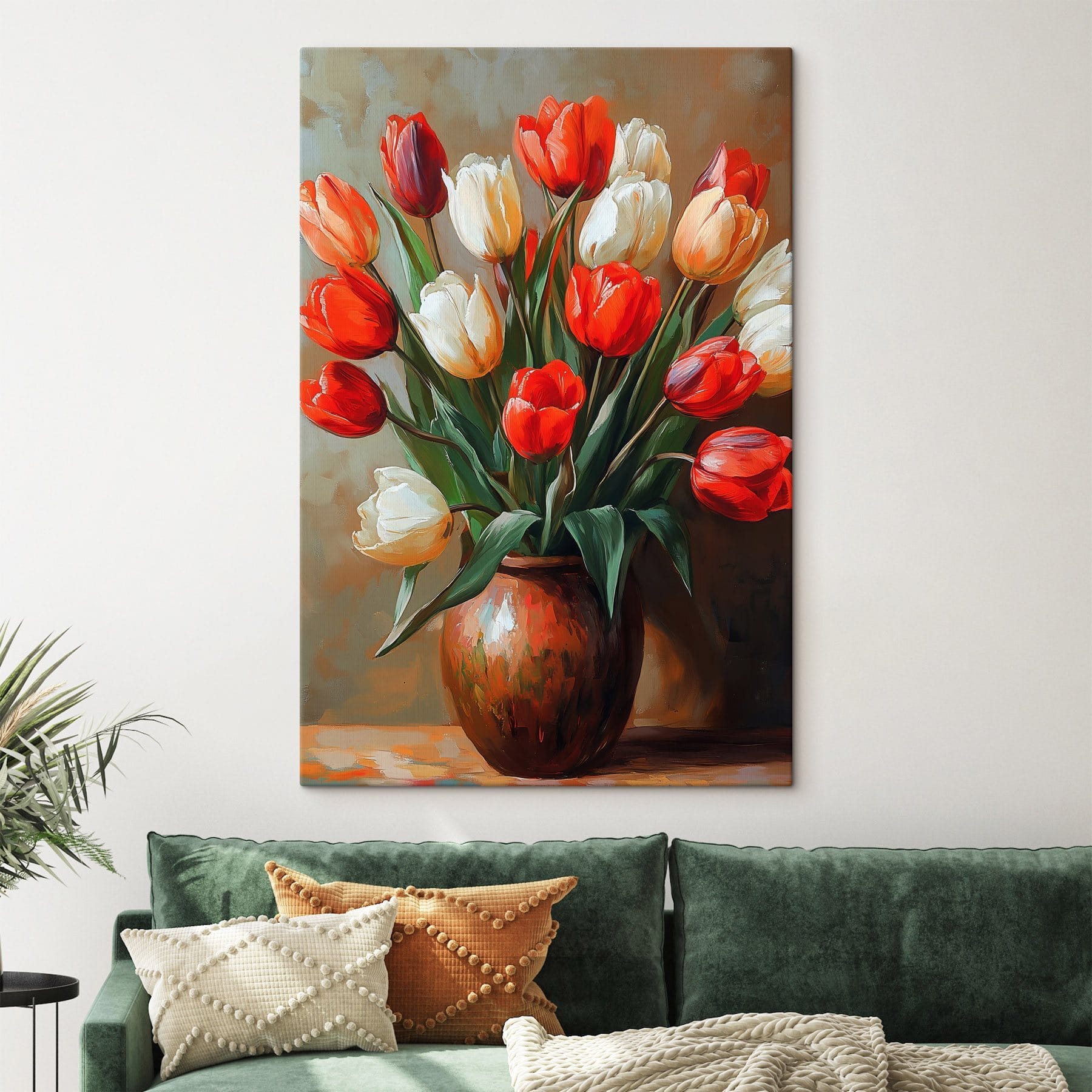 Painting of flowers in a vase
