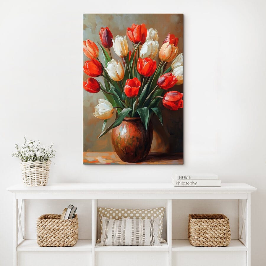 Gemälde von Blumen in einer Vase Gemälde von Blumen in einer Vase