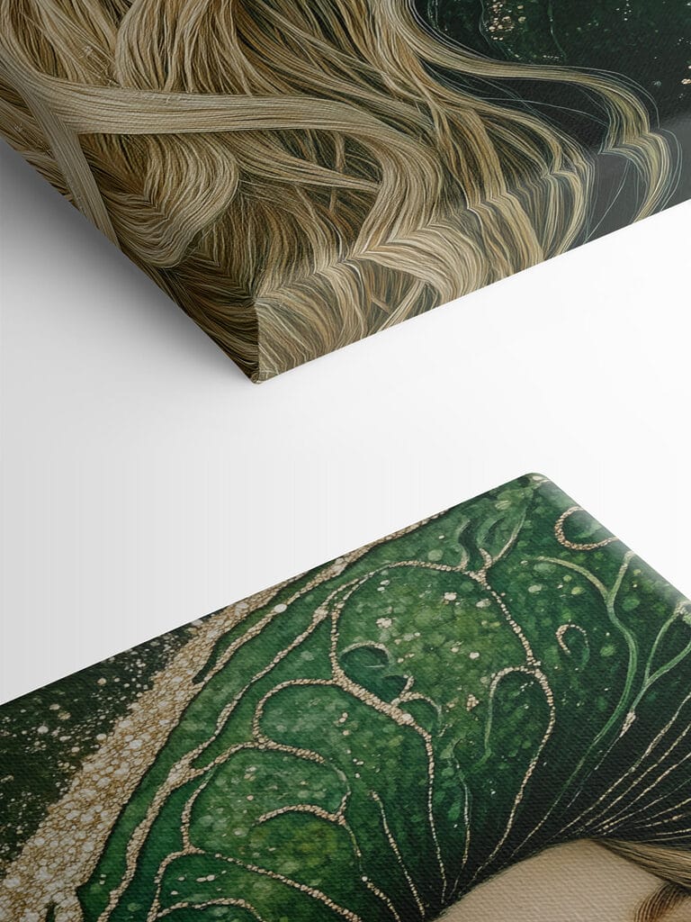 Woman wearing a green hat