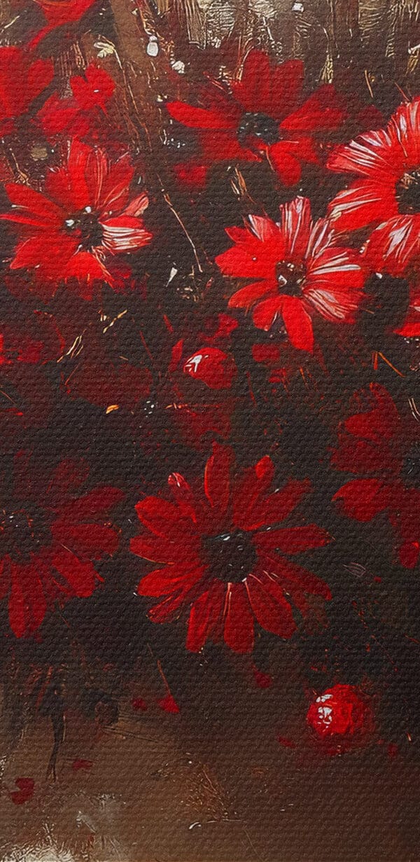 Vase mit roten Blumen Vase mit roten Blumen