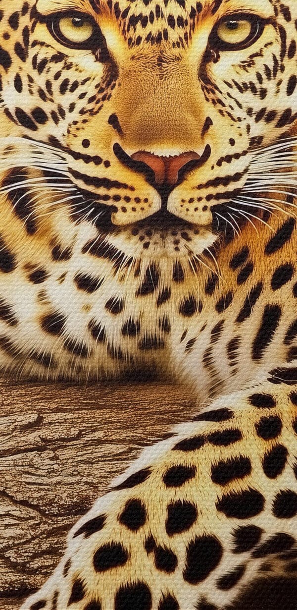 Leopard auf einem Baumast liegend Leopard auf einem Baumast liegend