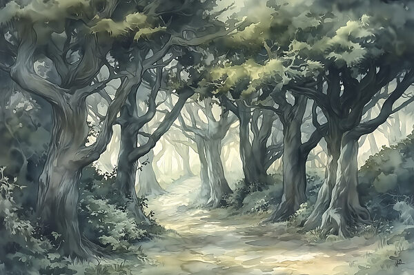 Pfad durch einen Wald Pfad durch einen Wald