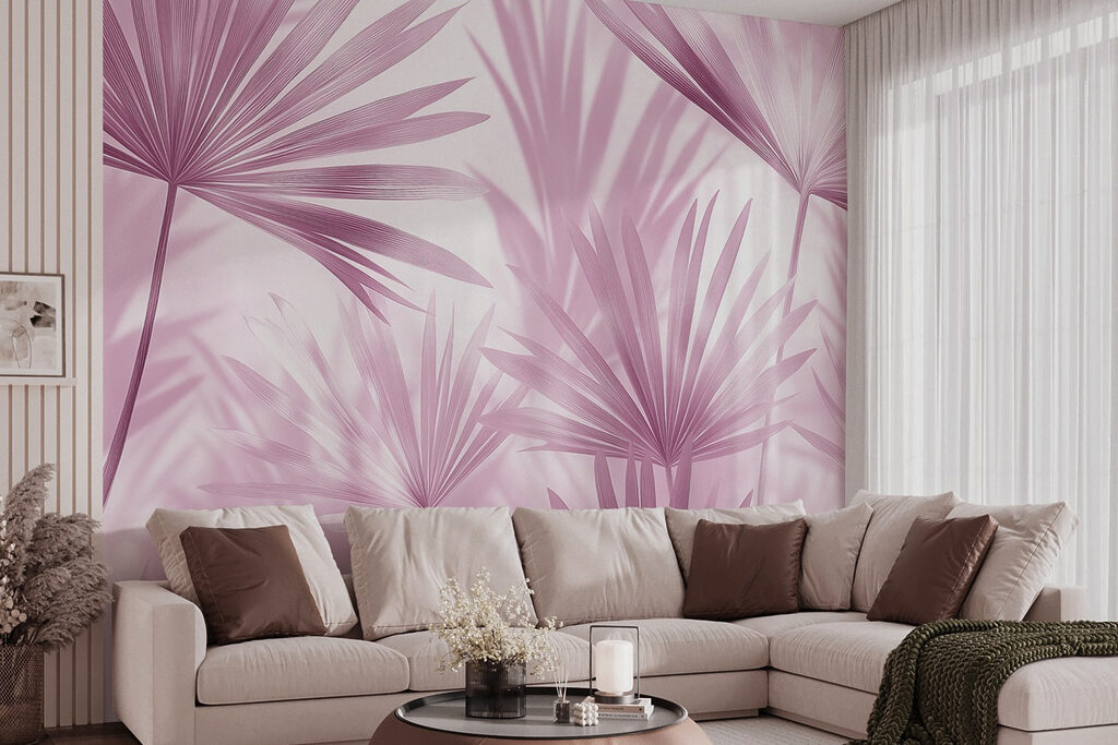 Soft pastel leaves creating gentle shadows Soft pastel leaves creating gentle shadows