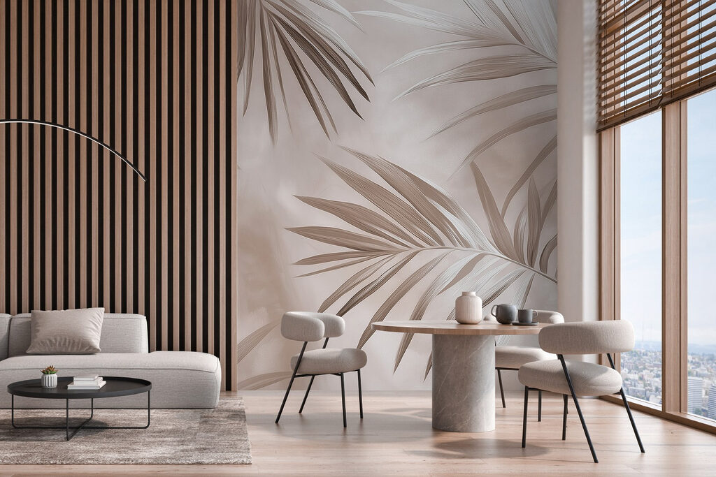 Nature's elegant palm leaves in harmony Nature's elegant palm leaves in harmony