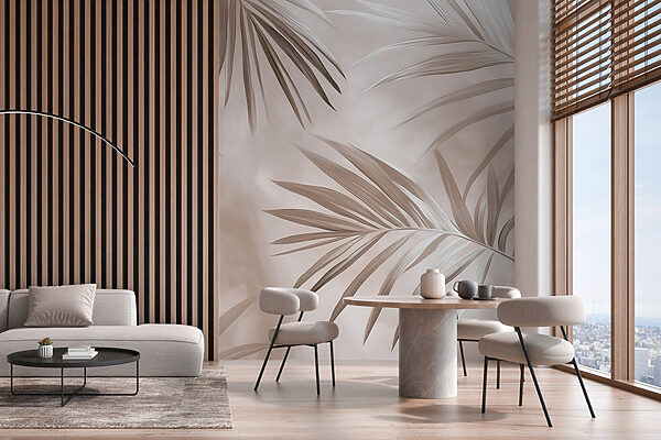 Nature's elegant palm leaves in harmony Nature's elegant palm leaves in harmony