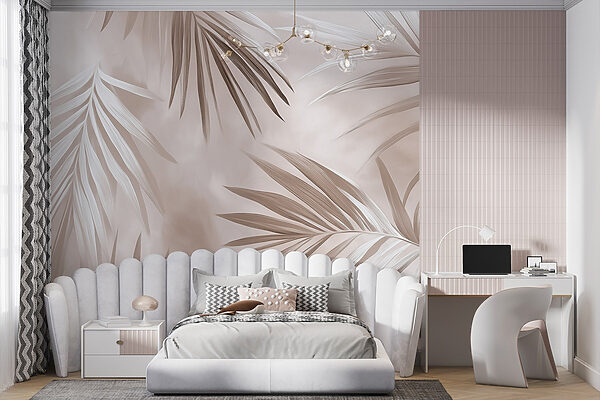 Nature's elegant palm leaves in harmony Nature's elegant palm leaves in harmony