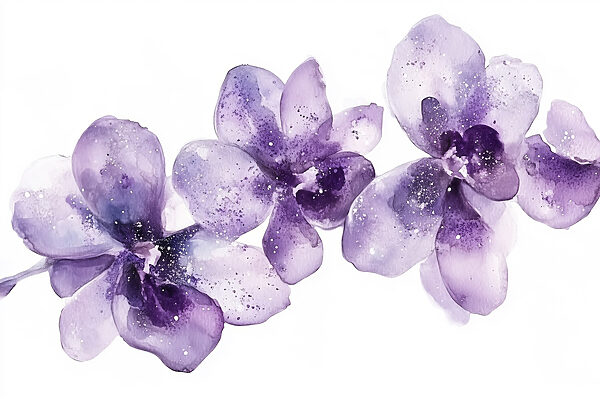 Gruppe violetter Blumen Gruppe violetter Blumen
